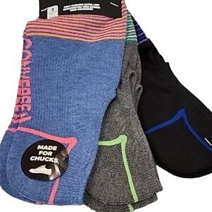 Converse Made For Chucks Half Cushion Ultra Low 3PK Stripe Socks
